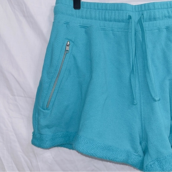 Bandier X Sincerely Jules Blue High Waisted Cotton Sweat Shorts size large - Picture 2 of 5